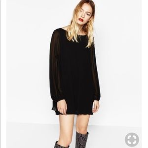 NWT Zara Pleated Chiffon Romper XS